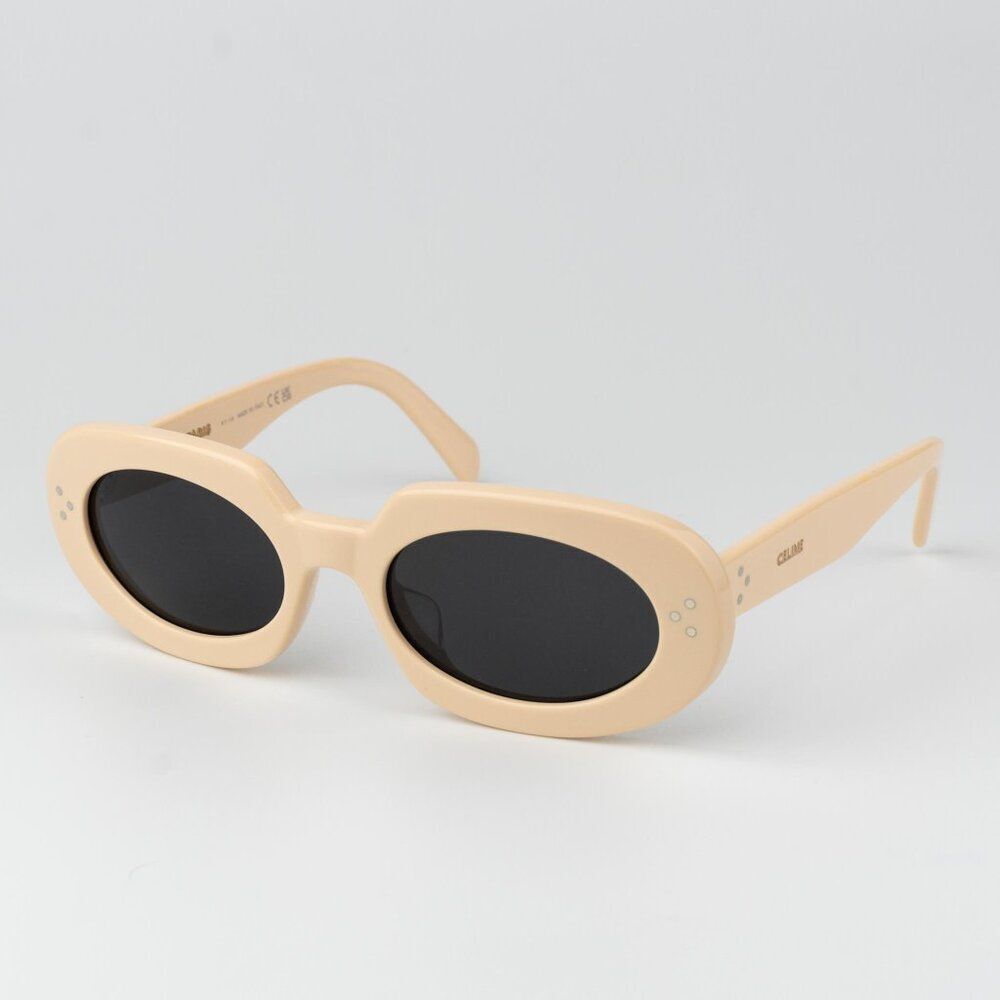 Celine 3 DOTS Women Sunglasses Ivory Grey Geometric CL40276U 25A BRAND NEW - Picture 4 of 10